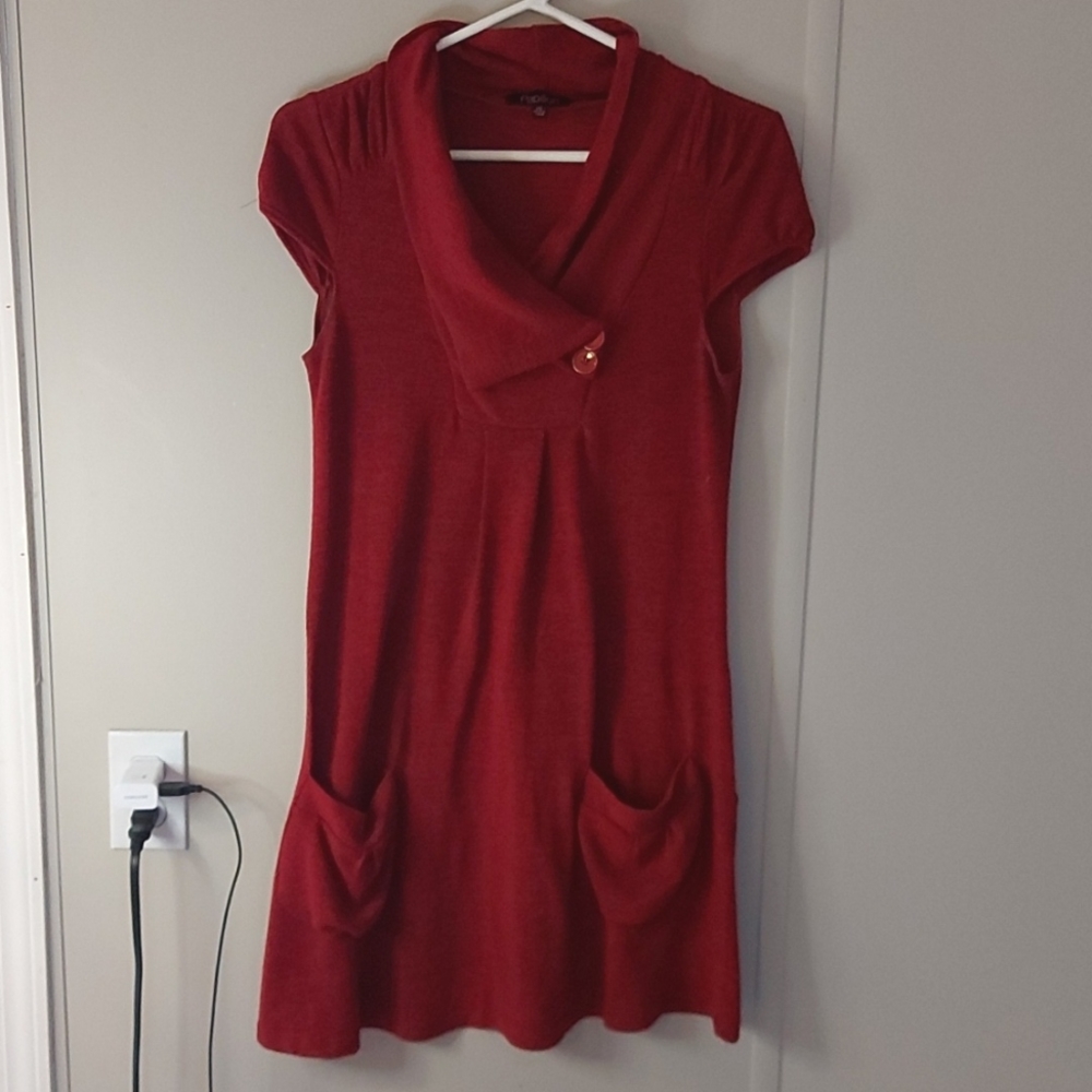 Red Papillon Sweater Dress